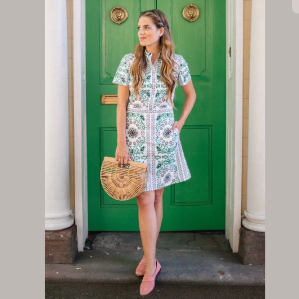 Tory Burch Garden Party Port Shirtdress RARE